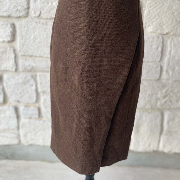 Ralph Lauren Black Label Brown Cashmere Blend Sheath Dress Size 8 - Picture 3 of 8